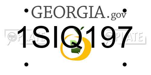 1SIQ197 Georgia License Plate