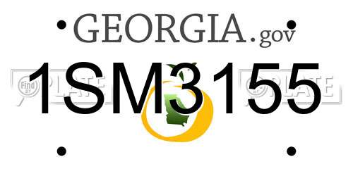 1SM3155 Georgia License Plate