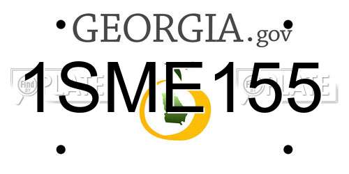 1SME155 Georgia License Plate
