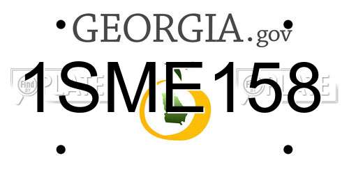 1SME158 Georgia License Plate