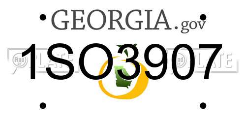 1SO3907 Georgia License Plate