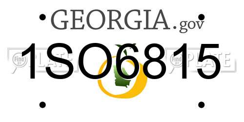 1SO6815 Georgia License Plate