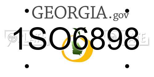 1SO6898 Georgia License Plate