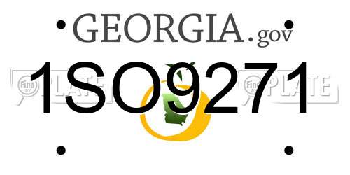 1SO9271 Georgia License Plate