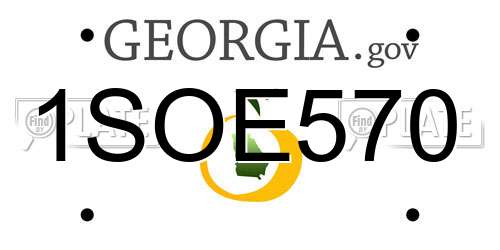 1SOE570 Georgia License Plate