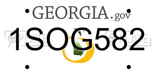 1SOG582 Georgia License Plate