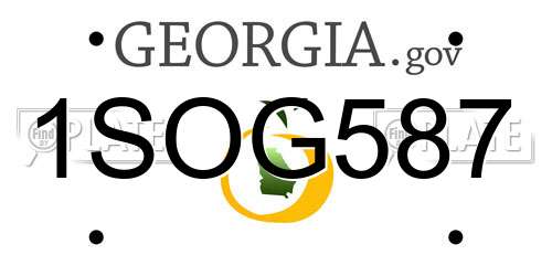 1SOG587 Georgia License Plate