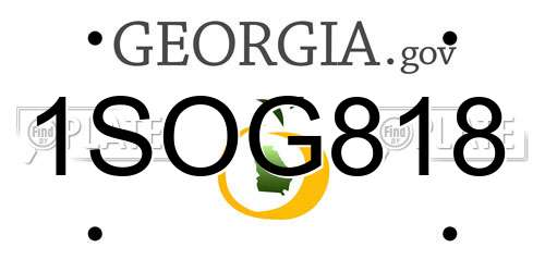 1SOG818 Georgia License Plate