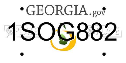1SOG882 Georgia License Plate