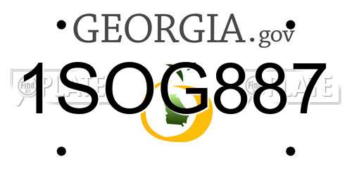 1SOG887 Georgia License Plate