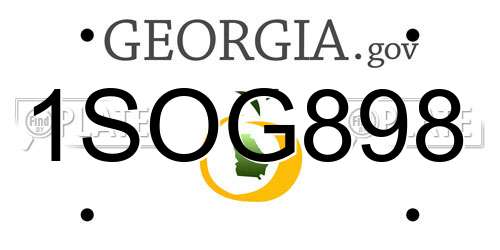 1SOG898 Georgia License Plate