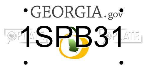 1SPB31 Georgia License Plate