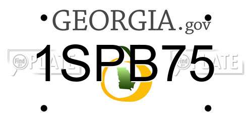 1SPB75 Georgia License Plate