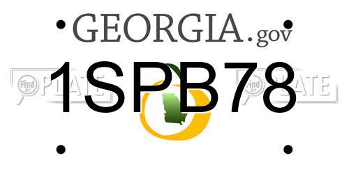 1SPB78 Georgia License Plate