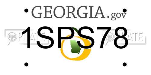 1SPS78 Georgia License Plate