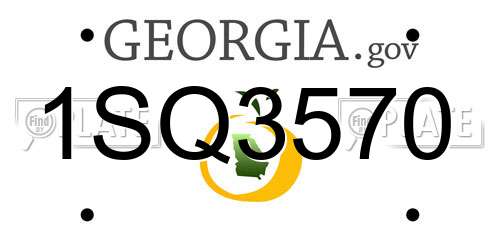 1SQ3570 Georgia License Plate