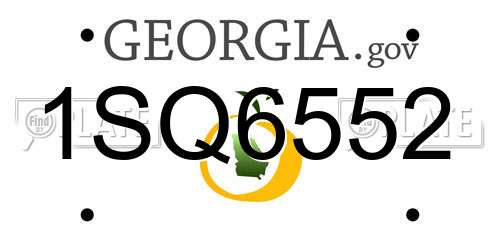 1SQ6552 Georgia License Plate