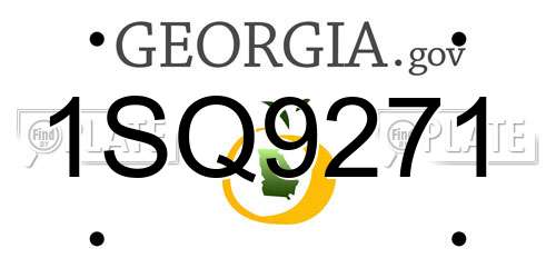 1SQ9271 Georgia License Plate