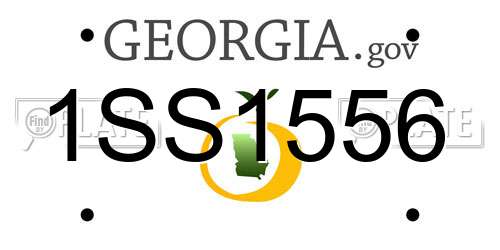 1SS1556 Georgia License Plate