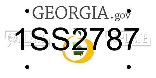 1SS2787 Georgia License Plate