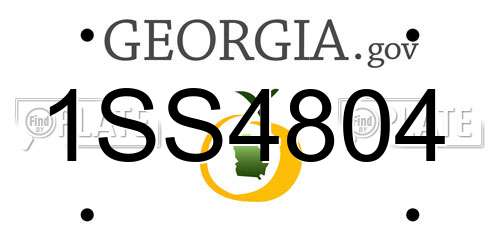 1SS4804 Georgia License Plate