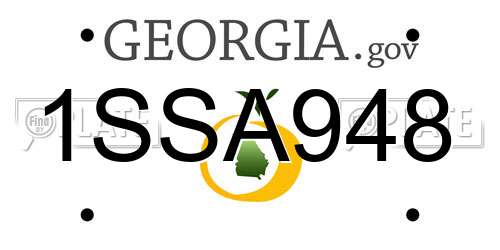 1SSA948 Georgia License Plate