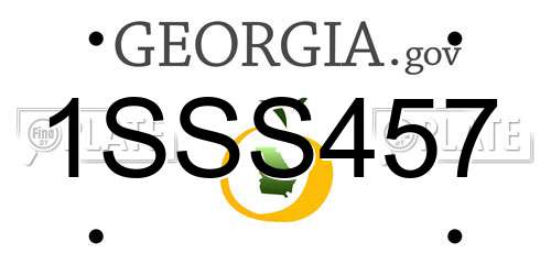 1SSS457 Georgia License Plate