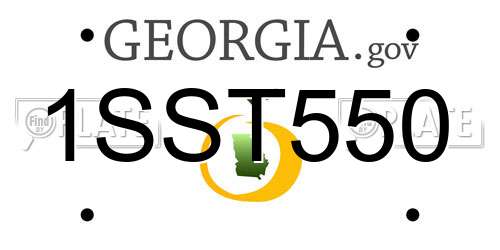 1SST550 Georgia License Plate
