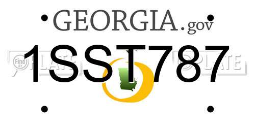 1SST787 Georgia License Plate