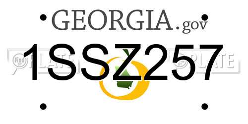 1SSZ257 Georgia License Plate