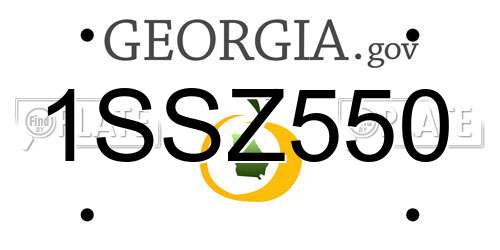 1SSZ550 Georgia License Plate