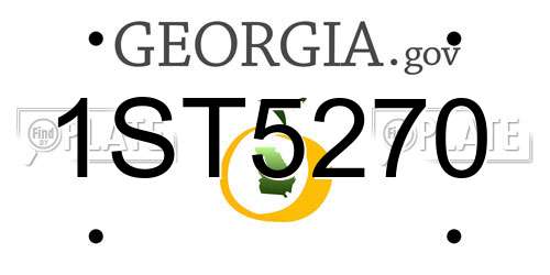 1ST5270 Georgia License Plate