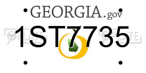 1ST7735 Georgia License Plate