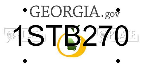 1STB270 Georgia License Plate