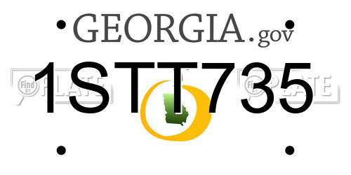 1STT735 Georgia License Plate