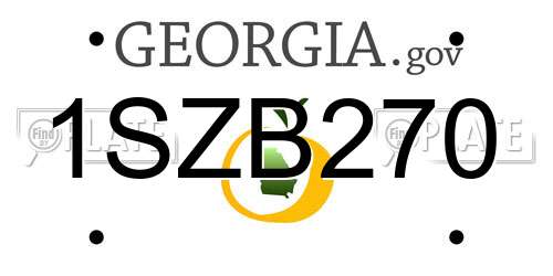 1SZB270 Georgia License Plate