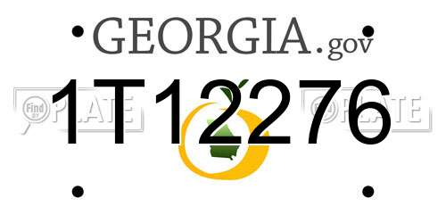 1T12276 Georgia License Plate