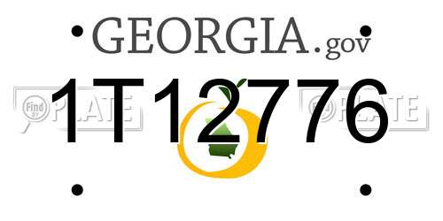 1T12776 Georgia License Plate