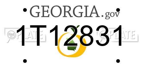 1T12831 Georgia License Plate