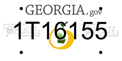 1T16155 Georgia License Plate