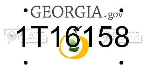 1T16158 Georgia License Plate