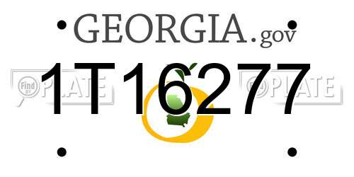 1T16277 Georgia License Plate