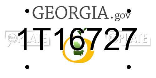 1T16727 Georgia License Plate