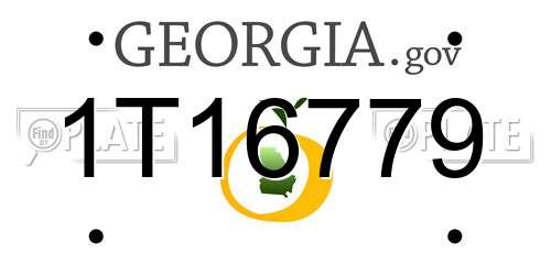 1T16779 Georgia License Plate
