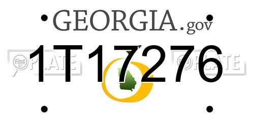 1T17276 Georgia License Plate
