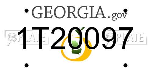 1T20097 Georgia License Plate