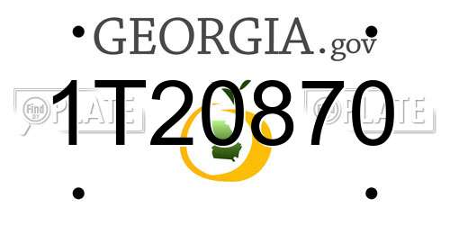 1T20870 Georgia License Plate