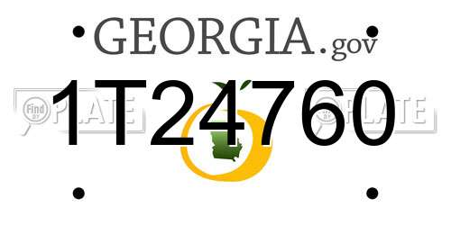 1T24760 Georgia License Plate