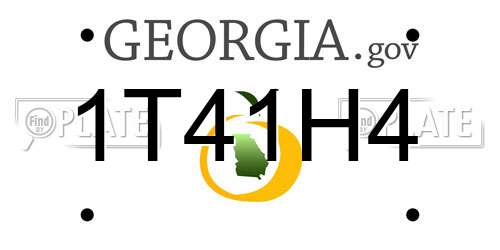 1T41H4 Georgia License Plate