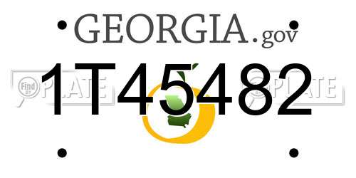 1T45482 Georgia License Plate